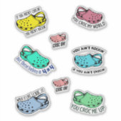 Grappige crocs citaten stickerspack sticker (Voorkant)
