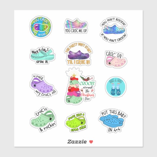 Grappige crocs citaten stickerspack sticker (Vel)