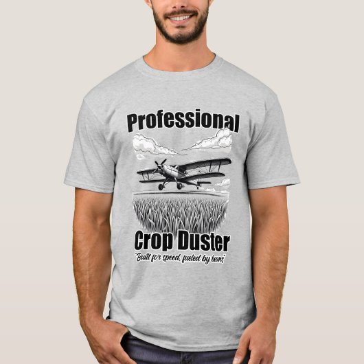 Grappige Crop Duster T-Shirt Bonen & Snelheid (Voorkant)