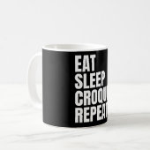 grappige croquet koffiemok (Voorkant links)