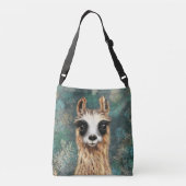 Grappige Crossbody Tas met Curious Llama (Achterkant)