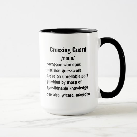 Grappige Crossing Guard Definitie geschenken Mok (Rechts)