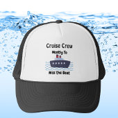 Grappige Cruise Bemanning Mist de Boot Zwarte Pers Trucker Pet