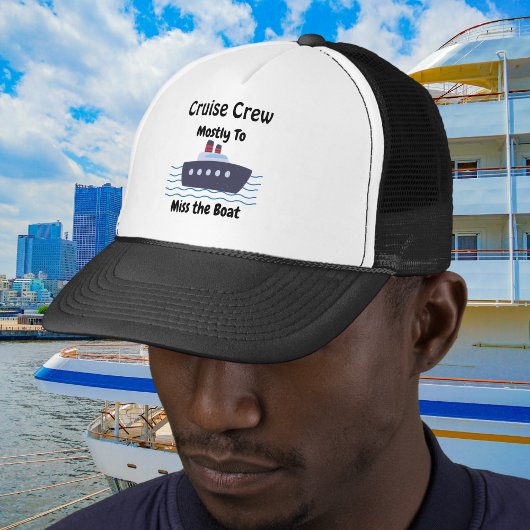 Grappige Cruise Bemanning Mist de Boot Zwarte Pers Trucker Pet
