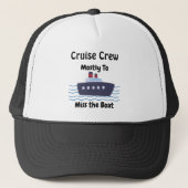 Grappige Cruise Bemanning Mist de Boot Zwarte Pers Trucker Pet (Voorkant)