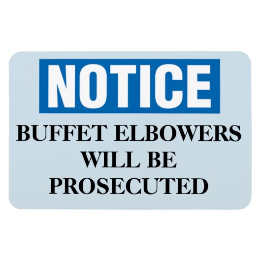 Grappige Cruise Cabine Deurmagneet - Buffet Magneet (Horizontaal)