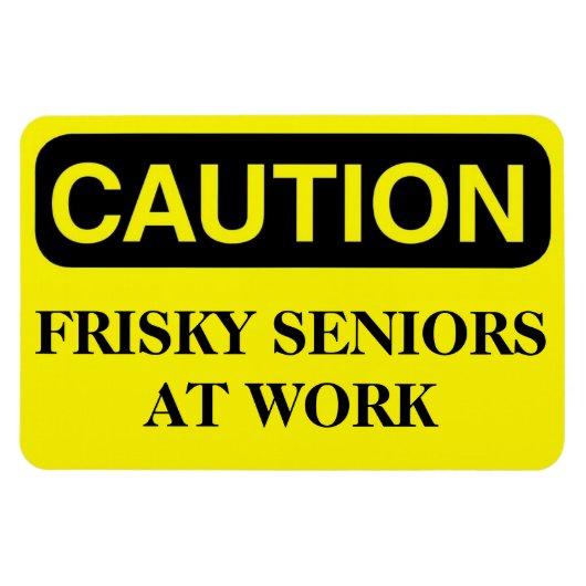 Grappige Cruise Cabine Deurmagneet - Frisky Senior Magneet (Horizontaal)