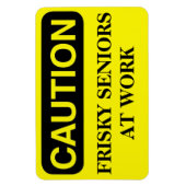 Grappige Cruise Cabine Deurmagneet - Frisky Senior Magneet (Verticaal)