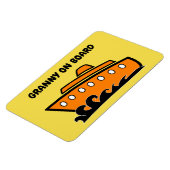 Grappige Cruise Cabine Deurmagneet - Oma aan boord Magneet (Linkerzijde)