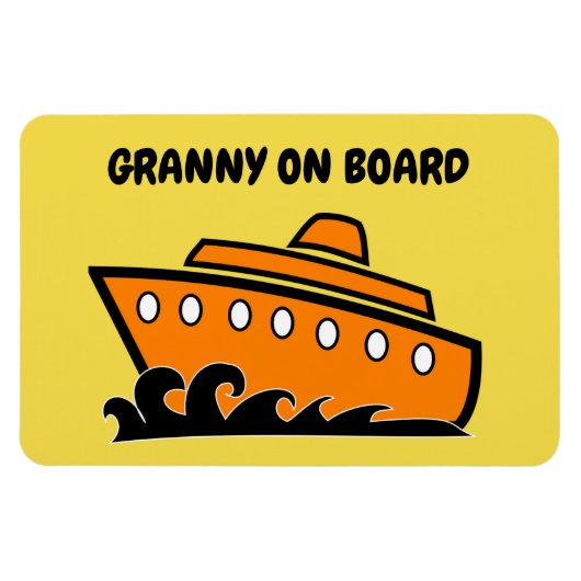Grappige Cruise Cabine Deurmagneet - Oma aan boord Magneet (Horizontaal)