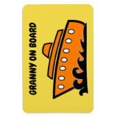 Grappige Cruise Cabine Deurmagneet - Oma aan boord Magneet (Verticaal)