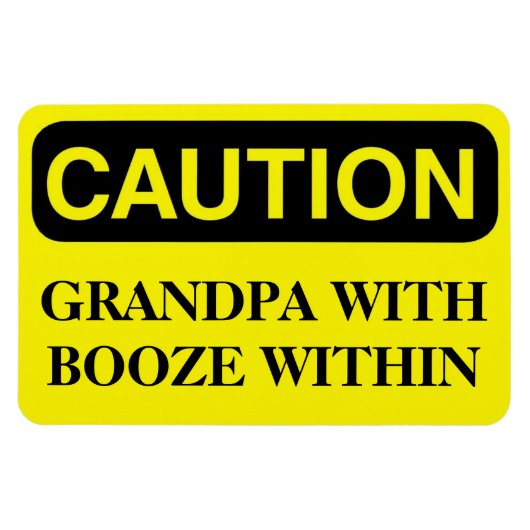 Grappige Cruise Cabine Deurmagneet - Opa Booze Magneet (Horizontaal)