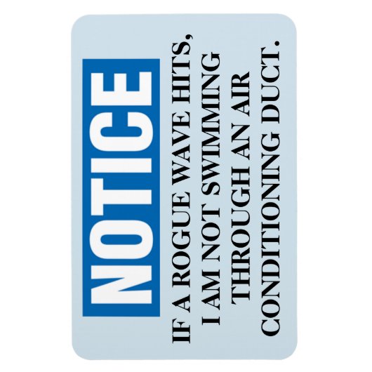 Grappige Cruise Cabine Deurmagneet - Rogue Wave Magneet (Verticaal)