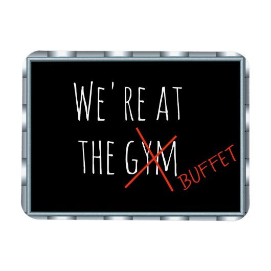 Grappige Cruise Deurmarkering Bij het Fitnessbuffe Magneet (Horizontaal)
