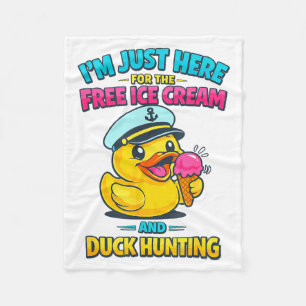 Grappige Cruise Hier voor de Ijs Duck Jacht Fleece Deken