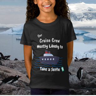 Grappige Cruise Kinderen Nemen Selfie Personalisee T-shirt