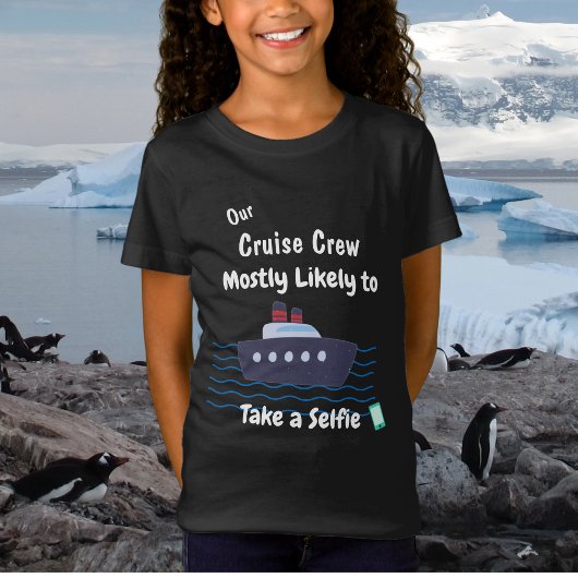 Grappige Cruise Kinderen Nemen Selfie Personalisee T-shirt