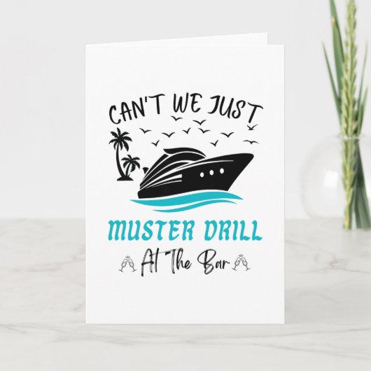 Grappige Cruise Muster Drill Drinken Design Kaart (Voorkant)