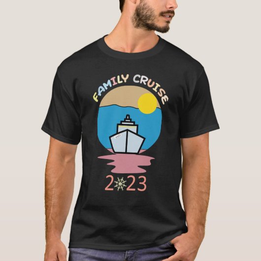 Grappige cruise offerte familie cruise 2023 t-shirt (Voorkant)