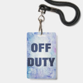 Grappige cruise scheeps badge voor buiten dienst (Achterkant met lanyard)