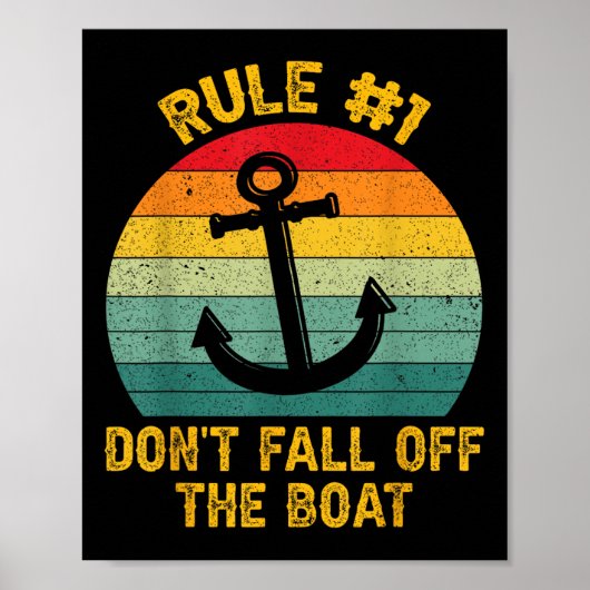 Grappige Cruise Shirts - Regel #1 Val Niet Van De Poster (Voorkant)