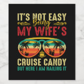 Grappige Cruise Snoep Man Wijn Etiket (Enkel label)