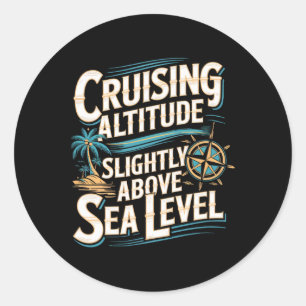 Grappige cruise vakantie oceaan liefhebbers nautis ronde sticker