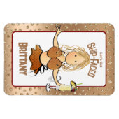 Grappige cruiseschip deur voor haar blond party me magneet (Horizontaal)