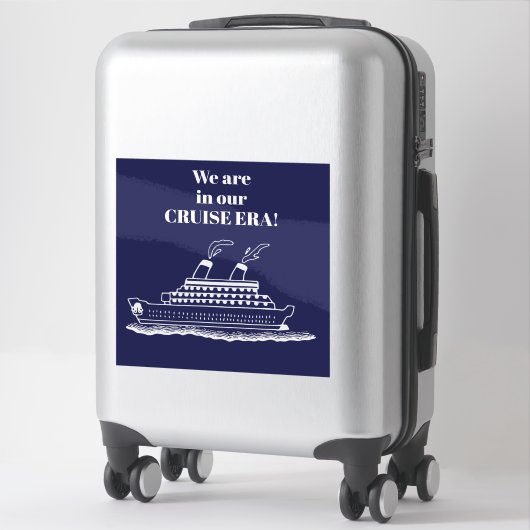 Grappige Cruiseschip Sticker (Koffer)