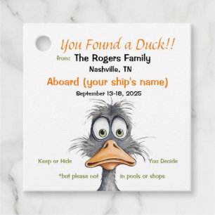 Grappige Cruising Duck Labels
