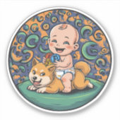 Grappige Crypto Baby Sticker (Voorkant)