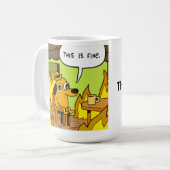 Grappige crypto hond, dit is prima. koffiemok (Voorkant links)