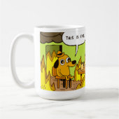 Grappige crypto hond, dit is prima. koffiemok (Links)