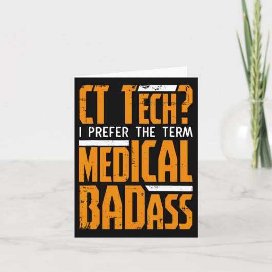 Grappige Ct Tech Radiologie Ct Cat Scan - Medisch Kaart (Voorkant)