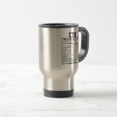 Grappige CTO Voedingsfeiten IT Executive Cadeau Reisbeker (Voorkant rechts)