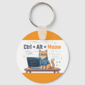Grappige Ctrl Alt Meow Kat Python Programmeur Code Sleutelhanger (Voorkant)