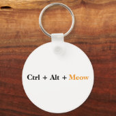 Grappige Ctrl Alt Meow Kat Python Programmeur Code Sleutelhanger (Achterkant)