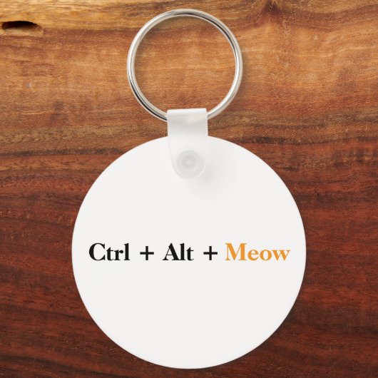 Grappige Ctrl Alt Meow Kat Python Programmeur Code Sleutelhanger (Achterkant)
