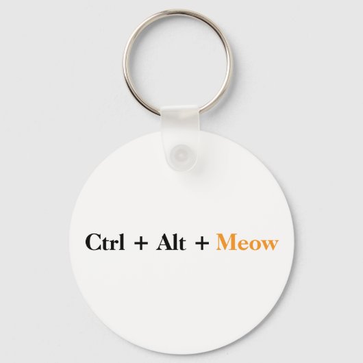 Grappige Ctrl Alt Meow Kat Python Programmeur Code Sleutelhanger (Achterkant)