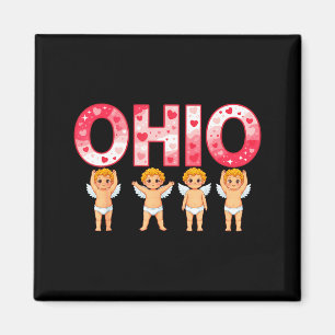Grappige Cud Ohio Midwest Party O-h-i-o In Valenti Magneet