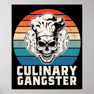grappige culinaire Gangster woordkunst Poster
