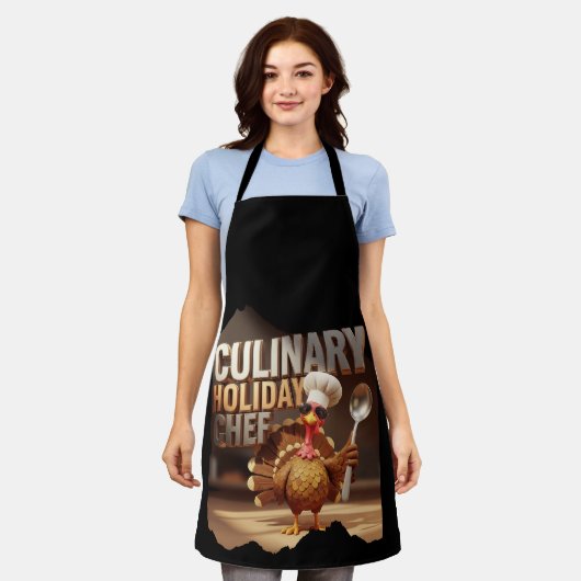 Grappige Culinaire Vakantie Turkije Chef Schort (Gedragen)