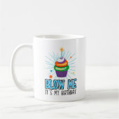 Grappige Cupcake Kaars Blaas Me Het Is Mijn Verjaa Koffiemok (Links)