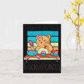 Grappige Cupcake Kat Bakken Cupcakes Sarcastische  Kaart (Gele Bloem)
