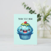 Grappige cupcake liefhebbers voegen tekst toe briefkaart (Staand voorkant)