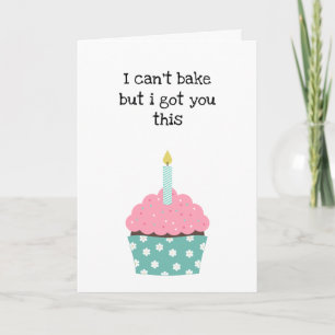 Grappige cupcake verjaardag kaart