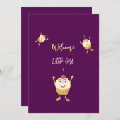 Grappige cupcakes feestdagenkaart (Voorkant / Achterkant)