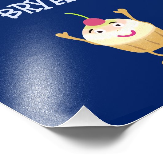 Grappige cupcakes foto afdruk (Hoek)