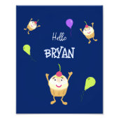 Grappige cupcakes foto afdruk (Voorkant)