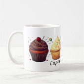 Grappige Cupcakes (gepersonaliseerd) Koffiemok (Links)